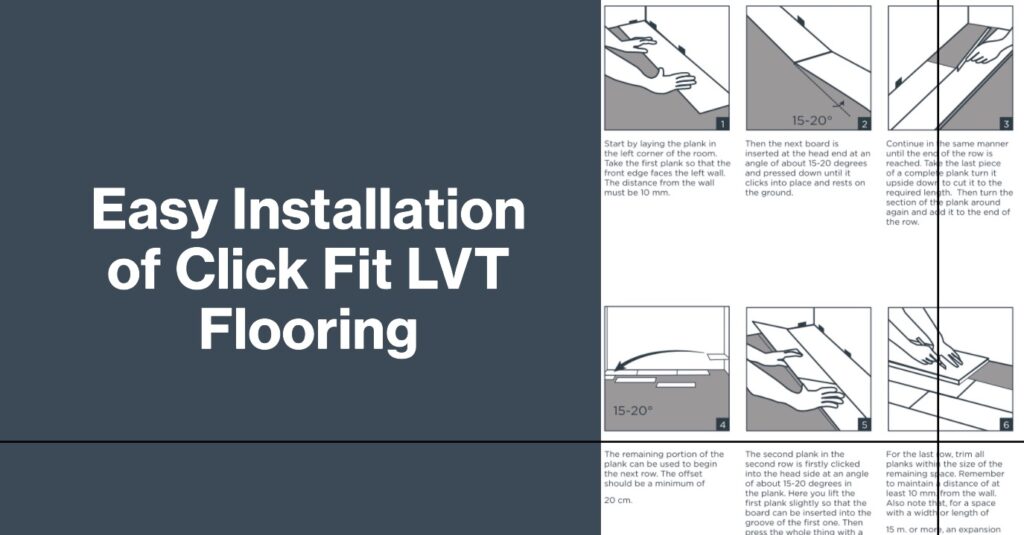 How To Lay Click Fit LVT Flooring