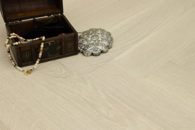Natural Engineered Flooring Oak Herringbone Polar White Brushed UV Lacquered 15/4mm By 90mm By 600mm FL4409 5