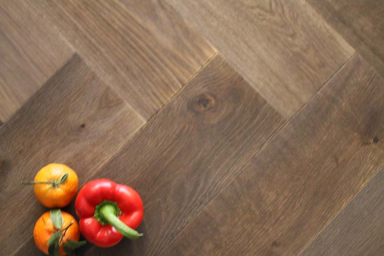 Natural Engineered Flooring Oak Bespoke Click Herringbone Dakota Brushed UV Oiled 12/3mm By 120mm By 550mm
