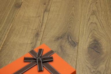 Natural Engineered Flooring Oak Click Light Smoked Brushed Uv Oiled 14/3mm By 190mm By 1900mm FL4481 0