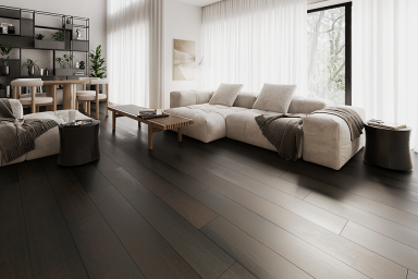Natural Engineered Flooring Oak Click Black Tea Brushed Uv Oiled 14/3mm By 190mm By 1200mm