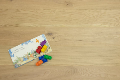 Natural Engineered Flooring Oak Non Visible Brushed UV Lacquered 14/3mm By 148mm By 1900mm