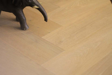 Prime Engineered Flooring Oak Bespoke Herringbone Spain Brushed UV Lacquered 14/3mm By 120mm By 600mm
