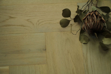 Prime Engineered Flooring Oak Bespoke Herringbone Norway Brushed UV Lacquered 14/3mm By 120mm By 600mm