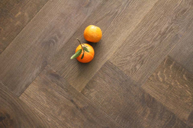 Prime Engineered Flooring Oak Bespoke Herringbone Idaho Brushed UV Lacquered 14/3mm By 120mm By 600mm