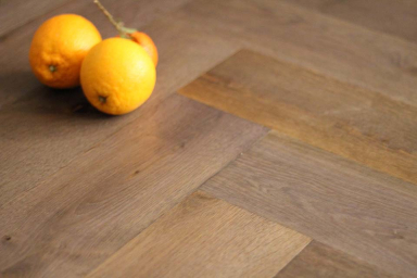 Natural Engineered Flooring Oak Bespoke Click Herringbone Miami Brushed Uv Lacquered 12/3mm By 120mm By 550mm