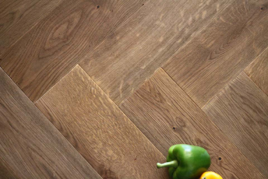 Natural Engineered Flooring Oak Bespoke Click Herringbone Montana Brushed Uv Lacquered 12/3mm By 120mm By 550mm FL4556 0