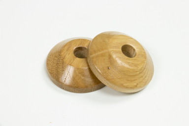 Pair of Oak Lacquered Pipe Covers 10mm