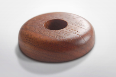 Pair of Walnut Pipe Covers 15mm