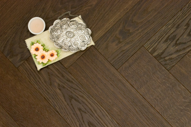 Prime Engineered Flooring Oak Herringbone Dark Smoked Brushed UV Oiled 14/3mm By 97mm By 790mm FL2455 3