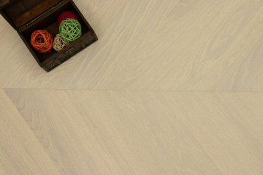 Prime Engineered Oak Chevron Double White Brushed UV Matt Lacquered 14/3mm By 98mm By 547mm FL3939 1