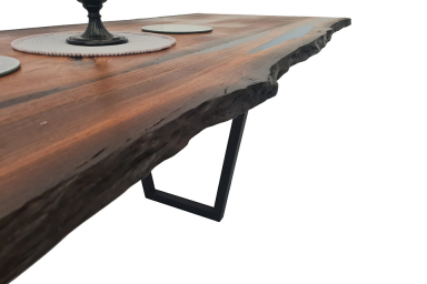 Bog Oak Dining Room Table Top Live Edge Hardwax Oiled (with Resin) 35mm By 930mm By 2600mm TB008 3