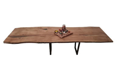 European Oak Dining Room Table Top LiVe Edge UV Lacquered (with Resin) 35mm By 940mm By 3100mm TB018 11