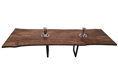 European Oak Dining Room Table Top LiVe Edge UV Lacquered (with Resin) 35mm By 940mm By 3000mm TB019 10