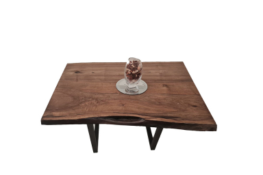 European Walnut Dining Room Table Top LiVe Edge UV Lacquered (with Resin) 40mm By 820mm By 1090mm TB042 5