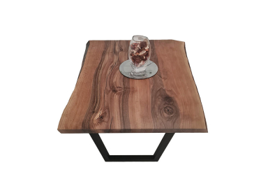 European Walnut Dining Room Table Top LiVe Edge UV Lacquered (with Resin) 40mm By 730mm By 940mm TB050 3