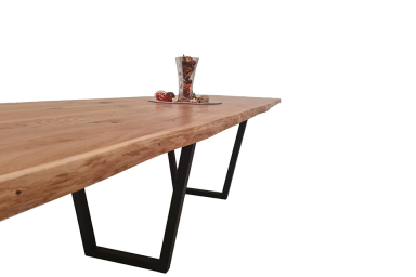 European Oak Dining Room Table Top LiVe Edge UV Lacquered (with Resin) 35mm By 830mm By 2820mm TB084 2