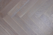 Prime Engineered Flooring Oak Herringbone White Grey Brushed UV Oiled 14/3mm By 98mm By 590mm FL2928 3