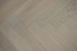 Select Engineered Flooring Oak Herringbone White Grey Brushed Uv Oiled 14/3mm By 128mm By 600mm FL4355 3