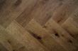 Natural Engineered Flooring Oak Click Herringbone Nero Light Brushed Uv Lacquered 12/3mm By 120mm By 600mm FL4491 2