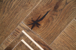 Rustic Engineered Flooring Oak Click Herringbone Country Nero Light Brushed Uv Lacquered 12/3mm By 120mm By 600mm FL4599 5