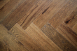 Rustic Engineered Flooring Oak Click Herringbone Country Nero Light Brushed Uv Lacquered 12/3mm By 120mm By 600mm FL4599 4