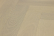 Select Engineered Flooring Oak Bespoke Click Herringbone Double White Brushed UV Oiled 12/3mm By 120mm By 550mm FL4601 1