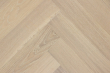 Prime Engineered Flooring Oak Bespoke Click Herringbone Sunny White Brushed UV Oiled 12/3mm By 120mm By 550mm FL4602 1