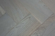 Select Engineered Flooring Oak Bespoke Click Herringbone Grey Brushed Uv Lacquered 12/3mm By 110mm By 500mm FL4603 6