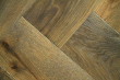Natural Engineered Flooring Oak Bespoke Click Herringbone Dakota Brushed UV Oiled 12/3mm By 120mm By 550mm FL4617 4
