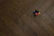 Natural Engineered Flooring Oak Herringbone Coffee Brushed UV Oiled 15/4mm By 90mm By 630mm HB029 2