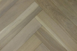 Natural Engineered Flooring Oak Herringbone Smoked Grey Brushed UV Oiled 15/4mm By 90mm By 600mm HB053 4