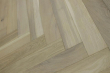 Natural Engineered Flooring Oak Herringbone Smoked Grey Brushed UV Oiled 15/4mm By 90mm By 600mm HB053 2