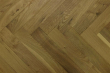 Natural Engineered Flooring Oak Herringbone Smoked Brushed UV Oiled 15/4mm By 90mm By 600mm HB054 2