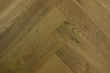 Natural Engineered Flooring Oak Herringbone Smoked Brushed UV Oiled 15/4mm By 90mm By 600mm HB054 3