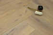 Natural Engineered Flooring Oak Bespoke  Herringbone Silver Tiger Hardwax Oiled 16/4mm By 120mm By 580mm HB030 12