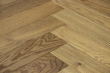 Natural Engineered Flooring Oak Herringbone Smoked Brushed UV Oiled 15/4mm By 90mm By 600mm FL3574 3