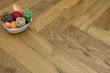 Natural Engineered Flooring Oak Herringbone Smoked Brushed UV Oiled 15/4mm By 90mm By 600mm FL3574 4