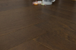 Natural Engineered Flooring Oak Herringbone Coffee Brushed UV Lacquered 14/3mm By 90mm By 600mm FL3724 14
