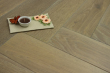 Natural Engineered Flooring Oak Bespoke  Herringbone Silver Tiger Hardwax Oiled 16/4mm By 120mm By 580mm HB030 19