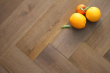 Natural Engineered Flooring Oak Bespoke Click Herringbone Miami Brushed Uv Lacquered 12/3mm By 120mm By 550mm FL4558 1