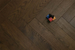 Natural Engineered Flooring Oak Herringbone Coffee Brushed UV Oiled 14/3mm By 90mm By 600mm HB050 4