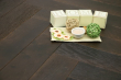 Rustic Engineered Flooring Oak Herringbone Espresso Piccolo Brushed UV Oiled 15/4mm By 90mm By 600mm FL4243 2