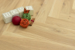 Natural Engineered Flooring Oak Herringbone Non Visible UV Oiled No Bevel 11/3.6mm By 70mm By 490mm HB044 12