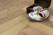 Natural Engineered Flooring Oak Herringbone Light Smoked Brushed UV Oiled 14/3mm By 90mm By 600mm FL3726 8