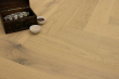 Natural Engineered Flooring Oak Herringbone White Cream UV Oiled 14/3mm By 120mm By 600mm HB076 1