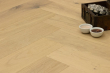 Natural Engineered Flooring Oak Herringbone White Cream UV Oiled 14/3mm By 120mm By 600mm HB076 2