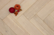 Natural Engineered Flooring Oak Herringbone White UV Oiled 14/3mm By 120mm By 600mm HB077 10