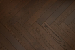 Natural Engineered Flooring Oak Herringbone Black Tea Brushed UV Oiled 14/3mm By 90mm By 600mm FL3437 1