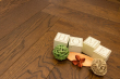 Rustic Engineered Flooring Oak Herringbone Coffee Brushed UV Lacquered 14/3mm By 125mm By 600mm FL4225 2